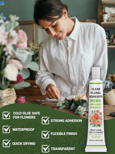 1 Pack 50g Floral Adhesive Floral Glue for Fresh Flowers Corsages Boutonnieres Wristlets Fast Drying Waterproof Liquid Adhesive