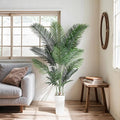 Jocoevol Artificial Golden Cane Palm Tree 7FT, Artificial Palm Tree with Pot, Fake Palm Tree for Home Living Room, Tropical Palm Tree for House Warming - size: 7ft