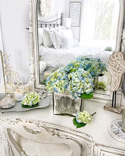 Serene Spaces Living Silver Mercury Glass Cube Vase – Handmade Vintage Inspired Vase with Antique Feel in 5” Cube Shape, Ideal for Weddings, Holiday Decor, Events, Home (Pack of 1) - color: 5" Small Cube