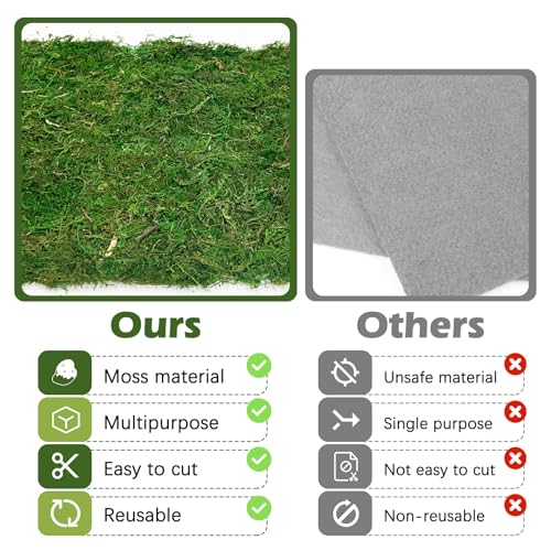 Reptile Carpet Cuttable Terrarium Mat Artificial Moss Reptile Liner Green Substrate Flooring Bearded Dragon Tank Accessories for Leopard Gecko Lizard Snake Tortoise (11.81" x 70.87") - size: 12" x 71"