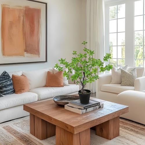 Artificial Plants Indoor with Pot, Faux Plants Indoor Tabletop, 21.6" Tall Fake Potted Plants, Silk Artificial Desk Plant Bonsai Tree for Home & Office, Farmhouse, Bedroom, Living Room Table Decor - color: #Green Bonsai Tree