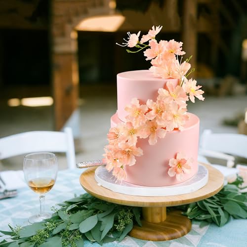 14PCS Artificial Cherry Blossom Cake Toppers Lilac Cherry Flowers Cake Ornament for Floral Birthday Cake Decors Wedding Bridal Shower Mother's Day Party Artificial Flower Decoration Supplies - color: Lilac