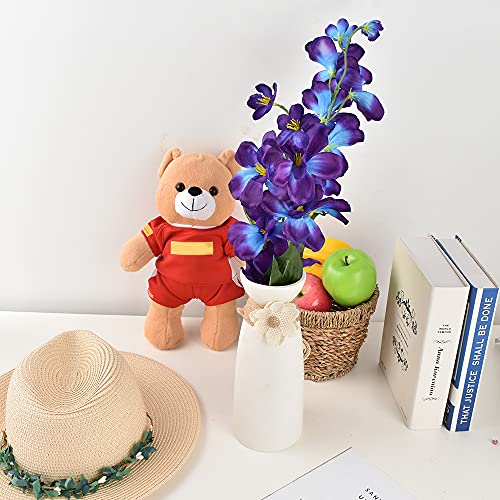 60Pcs Artificial Orchids Flower Heads, Fake Orchid Blooms Head for Wedding Cake Centerpieces Decor Bouquet Making DIY Crafts Bridal Shower Photography Props - color: Purple and Blue
