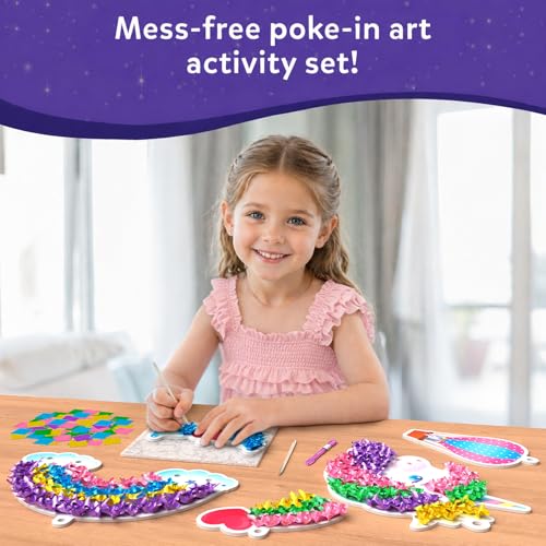 Skillmatics Poke-in Art - Magical Unicorn Dream Decor, Mess-Free Fun for Kids, DIY Wood Craft Kits, Screen-Free Activity, Gifts for Ages 4, 5, 6, 7, 8, 9 - style: 4. Unicorn Dream Décor
