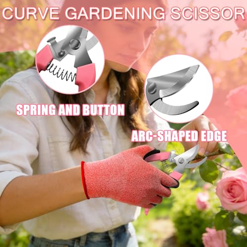 Rose Thorn Stripper Tool Set, Flower Thorn Remover, Rose dethorner Tool, for Home Wedding Florist（Pink 10 Pcs）