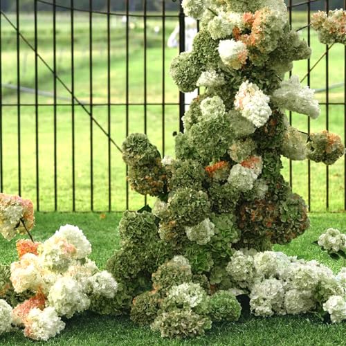 Coferset 4pcs Olive Green Lifelike Hydrangea Artificial Flowers 22inch Real Touch Faux Hydrangea Flower Stem for Home Party Wedding Floral Filler Arrangements Ceterpieces Bouquets - color: Olive Green, size: 4pcs