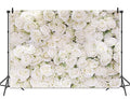 INRUI White Rose Floral Photography Backdrop Rose Theme Valentines Day Bridal Shower Party Decorations Banner (8x6FT) - size: 8x6FT