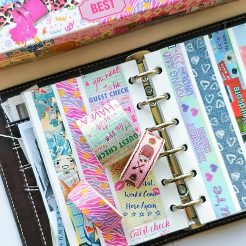 36 Rolls Vaporwave Aesthetic Washi Tape Set, Decorative Scrapbook Tape for Journaling, Bullet Journals, Planners, DIY Crafts and Gift Wrapping - color: DREAM_WAVE