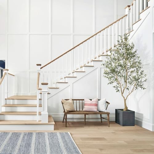 LYERSE 8ft Faux Olive Tree - Olive Trees Artificial Indoor with Large Olive Branches and Lifelike Olive - Artificial Olive Tree for Home Office House Living Room Decor - size: 8ft