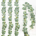 DearHouse 4Pack Artificial Eucalyptus Garland Faux Silk Eucalyptus Leaves Vines Handmade Garland Greenery Wedding Backdrop Arch Wall Decor … - color: Green