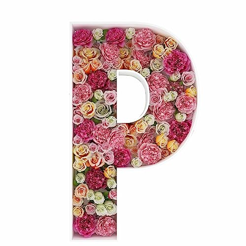 2FT Letter P Mosaic Balloon Frame Letter DIY Fillable Letters Kit for Birthday Party Wedding Backdrop Decor - color: Letter P, size: 2FT