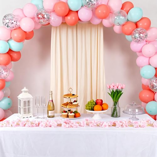 10 Pack 60 FT Cherry Blossom Flowers, Artificial Cherry Blossom Branches, Light Pink Faux Sakura Flowers Vines for Wedding Arch, Party Decor, Home & Office Spring Summer Decoration