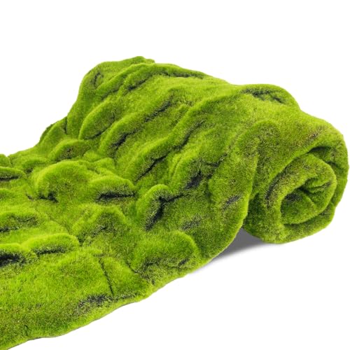 FAICOIA Fake Moss Rug Table Runner Roll for Fairy Gardens Grass Wedding Woodland Table Decor 39" x 39" Artificial Green Moss for Decorating Wall Indoor Plants Crafts 100 x 100cm - color: Green - 39" x 39"
