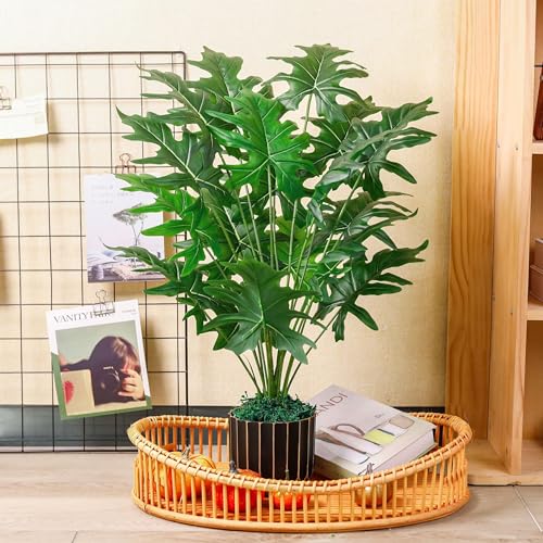 Der Rose Fake Plants Tall Green Artificial Tropical Faux Plants Indoor for Living Room Home House Decor - size: 28"-Tropical Faux Plants