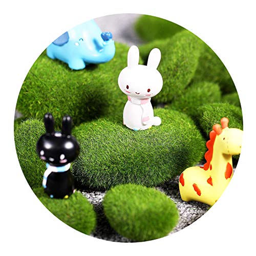 Woohome 30 PCS 3 Size Artificial Moss Rocks Decorative, Green Moss Balls, Fake Moss Decor for Floral Arrangements, Fairy Gardens and Crafting - color: 30pcs