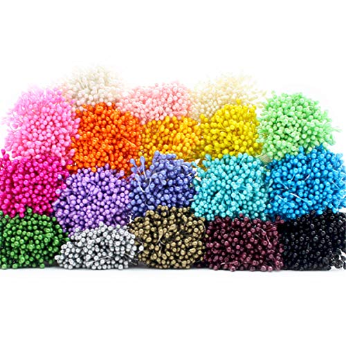 ECYC 900Pcs Mini Flower Stamen Pistil Wedding Decoration DIY Artificial Cards Flowers Stamen, 1mm