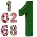 Leinuosen 12inch Dry and Wet Floral Foam Numbers Blocks Green Foam Blocks for Fresh and Artificial Flowers for Weddings Birthday Flower Arrangement Craft Project Garden Decoration(Number 1) - style: Number 1
