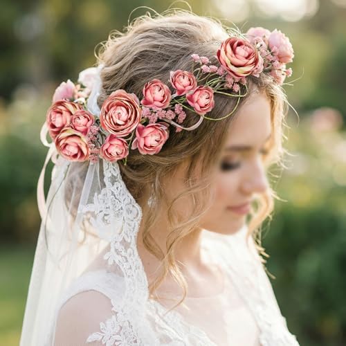 Pink Ranunculus Artificial Flowers 5 Bouquets Fake Silk Mini Ranunculus with Stems 15PCS Faux Peonies Spring Flowers for DIY Wedding Bride Shower Centerpieces Home Vase Filler Decorations (Pink) - color: Pink