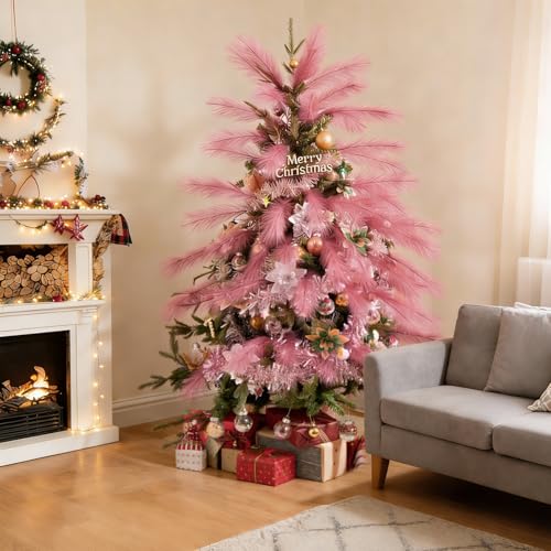 50pcs Pink Pampas Grass 21.6 Inch Non-Shedding Faux Pampas for Classic Romantic Home, Boho Weddings and Blush Tone Vase Arrangements - color: Pink