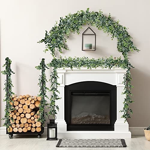 Sggvecsy Artificial Eucalyptus Garland 6 Pack Fake Eucalyptus Greenery Garland Faux Hanging Plants Artificial Vines, 5.6 Feet/Strand for Wedding Backdrop Arch Wall Table Party Outdoor Festival Decor - size: 6 Pack