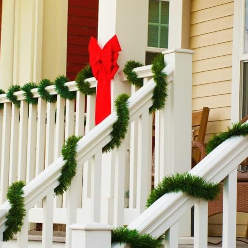 Christmas Garland, Artificial Non-Lit Soft Green Garlands 50FT Classic Christmas Greenery Garland Festive Home Decor for Indoor or Outdoor Use - size: 50ft