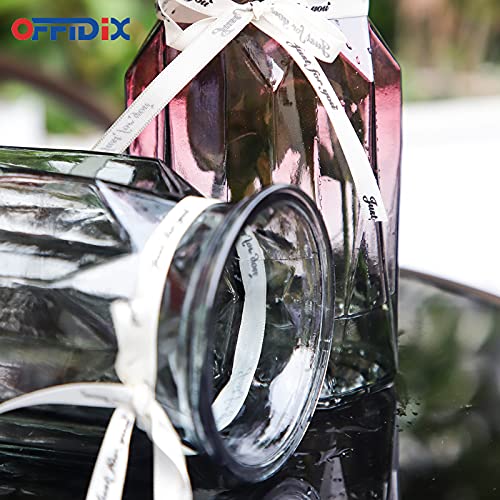 OFFIDIX Glass Vase, Geometric Faceted Design Flower Vase for Weddings, Events, Decorating, Arrangements, Office, or Home Decor - color: E-gray Clear Gradient