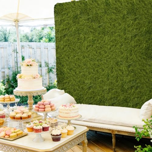 Fake Moss Rug Dark Green 39" x 79" Faux Moss for Table Runner Decorating Artificial Grass for Indoor Plants Wall Crafts DIY Table Centerpieces Fairy Woodland Garden Floral Wedding 100x200cm - size: Dark Green-39" x 79"/100x200 cm