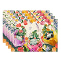 XCHI Tulips Gnomes Flowers Spring Placemats Set of 4 Summer Table Mats for Party Home Kitchen Dining Table Decorations 12x18 Inch - size: Set of 4 (12x18 Inch)