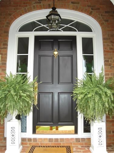 UV Resistant Lifelike Artificial Boston Fern - 2024 New Faux Boston Ferns Outdoor Planter Large, Realistic Fake Feen Hanging Silk Fern Stems Indoor Basket Plant Urn Fillers Front Porch (2, Red) - color: Red
