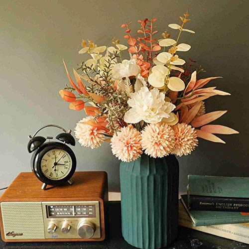 KIRIFLY Artificial Fake Flowers Plants Silk Flower Arrangements Wedding Bouquets Decorations Plastic Floral Table Centerpieces for Home Kitchen Garden Party Décor (Champagne) - color: Champagne