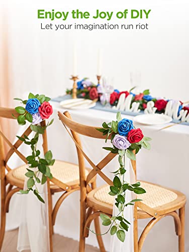 InnoGear Artificial Roses Foam Flowers, 50 Pcs Lilac Roses Artificial Flowers Fake Roses for Decoration DIY Wedding Bouquets Centerpieces Bridal Shower Party Valentine's Day Christmas Xmas - color: Lilac