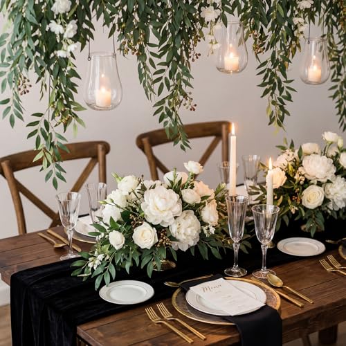Giegxin 5 Pcs Artificial Greenery Stems, 42.52 Inch Fake Plants Branches Faux Greenery Real to Touch Stems for Home Bathroom Office Farmhouse Wedding Centerpiece Decor(Willow Vines)
