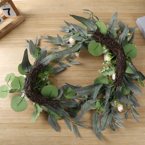 H&W 2pcs Small Size Artificial Wedding Arch Flowers for Wedding Sign, Floral Swag Dusty Decor for Reception Ceremony Backdrop Sweetheart Table (Champagne Colored Peony) - color: Champagne Colored Peony