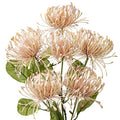 Hollyone 33" Pink Artificial Mums Flowers Sping Summer Chrysanthemum Flowers 2Pcs Fake Spider Mum Flower Arrangement Faux Pincushion Flower with 3 Heads Long Stem Bouquet Home Decor - color: Pink