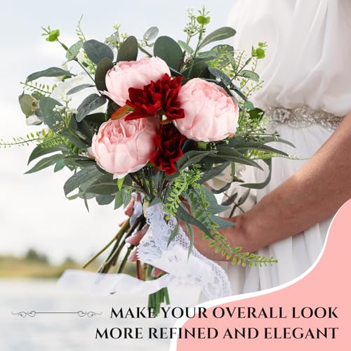 Zeyune 50pcs Artificial Peonies Flowers 4'' Fake Peonies DIY Craft Silk Flower Bulk for Home Wedding Bridal Bouquet Birthday Dining Room Table Centerpieces Backdrop Party Decor(Pink) - color: Pink