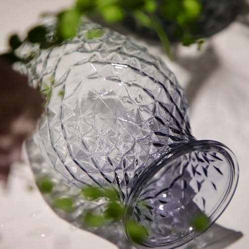 Vase for Flowers Small Glass Vases for Home Decor Table Centerpieces Living Room Bedroom Bookshelf Kitchen Modern Office Wedding Decoration Vintage Flower Vases Grey White - color: Grey White