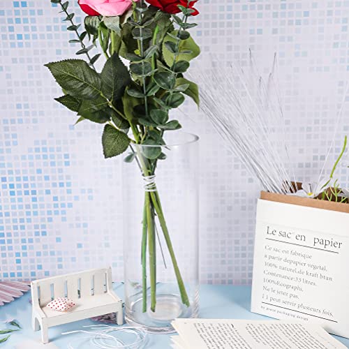100 Pcs Floral Wire, 26 Gauge White Florist Wire - 14 Inch for Crafts, Bouquet Stem Wrapping, Wreath Making, Flower Arrangement Supplies - color: White