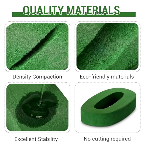Leinuosen 12 Inch Dry and Wet Floral Foam Numbers Blocks Green Foam Blocks for Fresh and Artificial Flowers for Weddings Birthday Flower Arrangement Craft Project Garden Decoration(Number 9) - style: Number 9