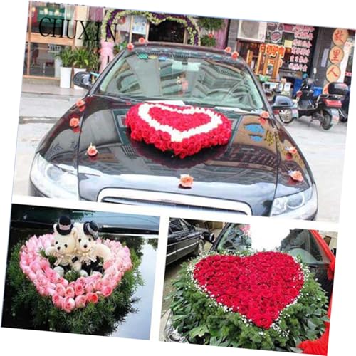 Healifty Large Heart Shaped Floral Foam Block with Suction Cup for Wedding Car Decoration DIY Flower Mud Plate for Floral Arranging Lightweight 15.74X14.96X1.18 Inch