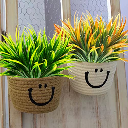 8 Pcs Outdoor Fake Plants UV Resistant Artificial Tropical Plants Flowers Faux Garden Grass Plants Décor Fall Winter Summer Planters Patio Front Door Porch Plastic Bushes & Shrubs Decoration - color: Green, size: 8pcs