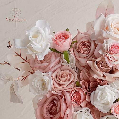 Artificial Flowers, 25pcs Artificial Rose for DIY Wedding Bouquets Centerpieces Arrangements, Pink Foam Roses with Stem for Bridal Shower Party Home Decorations - color: Pink, size: 25pcs