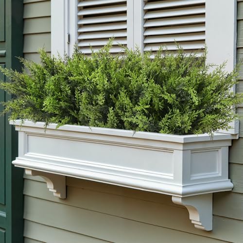Waipfaru 12 Bundles Artificial Plants Outdoor, UV Resistant Artificial Plants, Fake Plants for Outdoor Porch Decor Lifelike Fake Bushes Greenery for Home Farmhouse Yard Decorations - color: Green, size: 12 Bundles