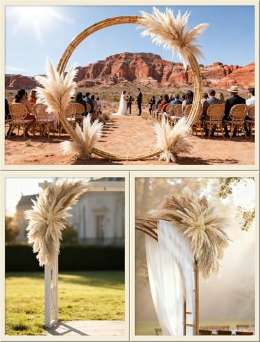 Pampas Grass Wall Decor -Boho Dried Flowers Hanging Decor Kits, 20~30inch Adjustable,Requires Assembly-Easy Install,Apply to Home Decor ,Shop,Living Room, Bedroom, Wedding Arch, Farmhouse & Apartment