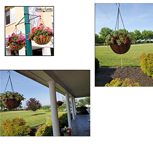 Lopkey Artificial Daisy Flowers Outdoor Indoor Patio Lawn Garden Hanging Basket with Chain Flowerpot