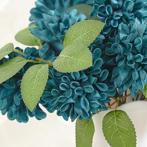 Artificial Flowers, 100pcs Rose for DIY Wedding Bouquets Centerpieces Arrangements, Dark Teal Dahlia Flowers with Stem Bridal Shower Party Home Decorations - color: Dark Teal Dahlia, size: 100pcs