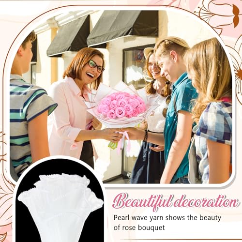 Thiccywoov 36 Pcs Glitter Roses Bouquet Artificial Rose DIY Flower Bouquet Kit Flower Wrapping Paper 3D Butterflies Crowns for Mom Graduation Birthday (Pink) - color: Pink