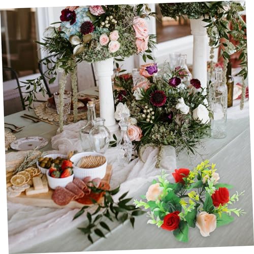 MAGICLULU Artificial Flower Centerpiece for Weddings Realistic Faux Floral Arrangement for Home Decor and Decor and Tabletop Decoration