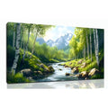 SSNEEKNDG Green Forest Large Wall Art for Living Room Tree Pictures Landscape Mountain Artwork for Bedroom Office Kitchen Canvas Prints 20"x40" - size: 20"L x 40"W