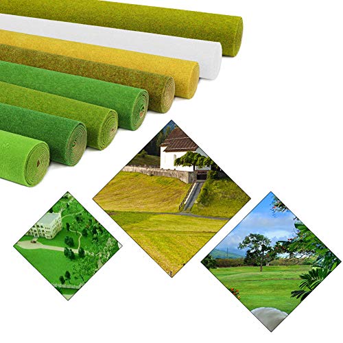 CP151 Artificial Model Grass Mat Trains Snow White Winter 40x100cm or 15.7'' x 39'' for Decoration Craft Scenery Model DIY - color: Snow White