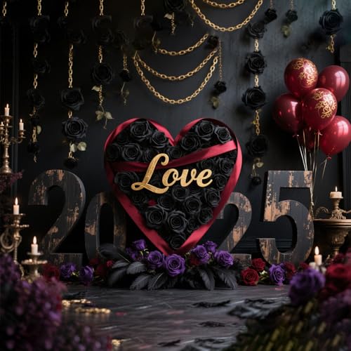 1 PCS 42-inch Giant Rose Large Decorative Flower, Wedding Window Display Background Decoration Rose, Valentine's Day（Black） - color: 09 Rose